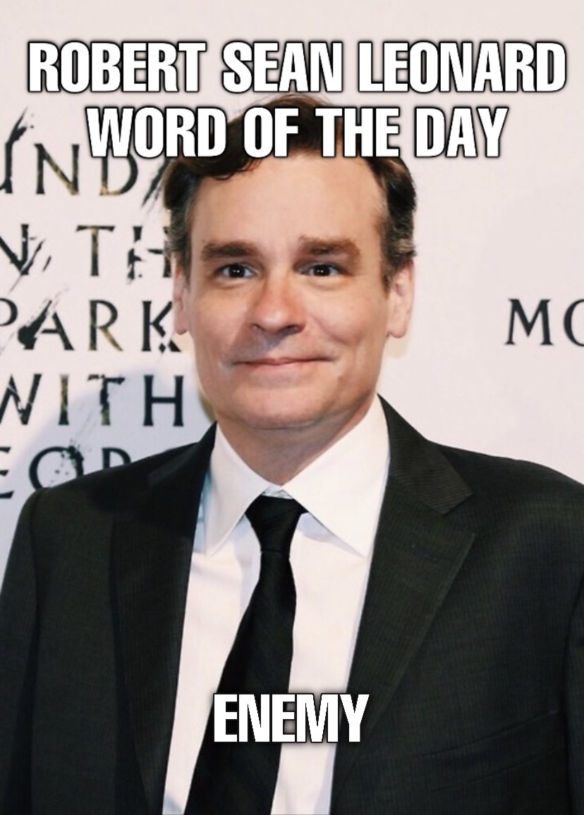 Robert Sean Leonard Word Of The Day (@rslwordoftheday) on Twitter photo 