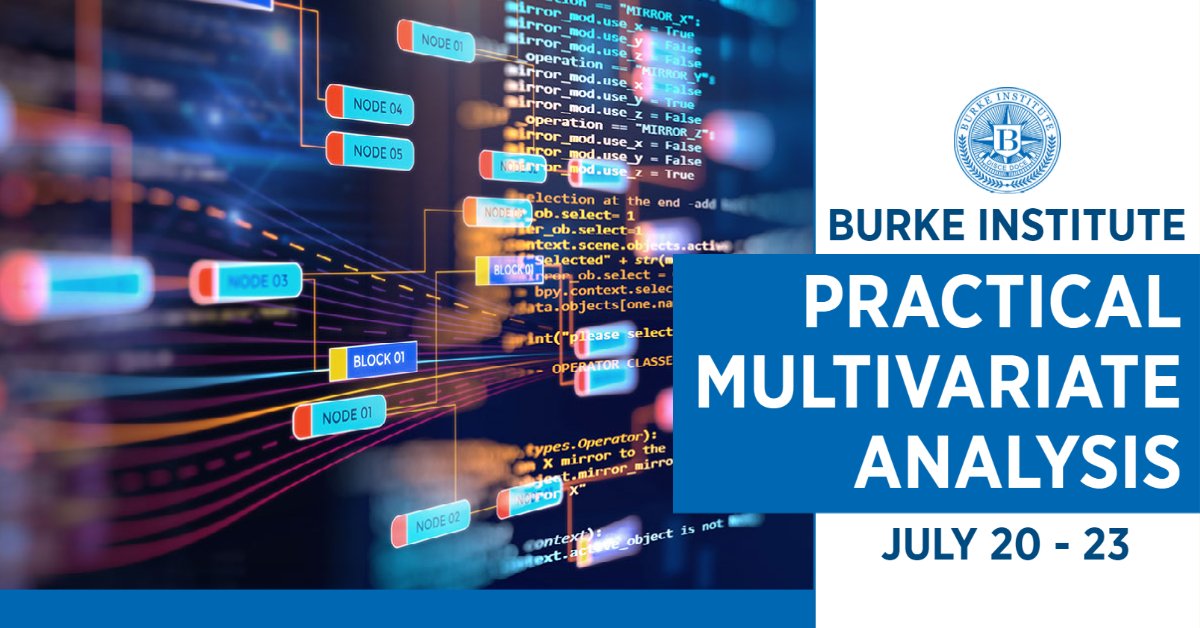 BurkeInstitute's tweet photo. The next #virtual session of our advanced #DataAnalysis course is quickly approaching - enroll today for 25% off of your registration fee! Explore the course outline here: https://t.co/elCzH961Af #burkeinstitute #mrx https://t.co/xca68Q5wkU