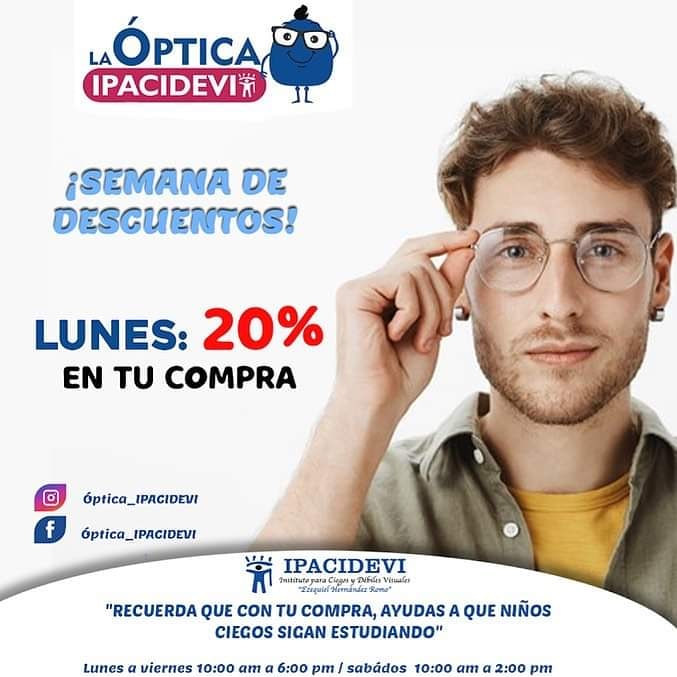 ipacidevi's tweet photo. Recuerda que en ÓPTICA IPACIDEVI el examen de la vista es GRATIS‼️
Hoy es jueves 🔟% descuento 
Contacto:
📍Reforma #745 Colonia Centro
☎️(444)8123873
⏰Lunes a Viernes 10:00AM a 6:00PM
Sábados 10:00AM a 2:00PM https://t.co/ramwyc8GB2