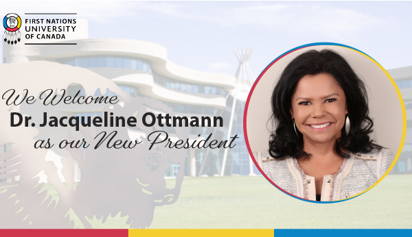 The FNUniv Board of Governors is honoured to announce that Dr. @JackieOttmann, Misiaykimigookpaypomoytung, has been appointed as the First Nations University of Canada’s new President. Dr. Ottmann will commence her new role on September 7, 2021. fnuniv.ca/news/dr-jacque…