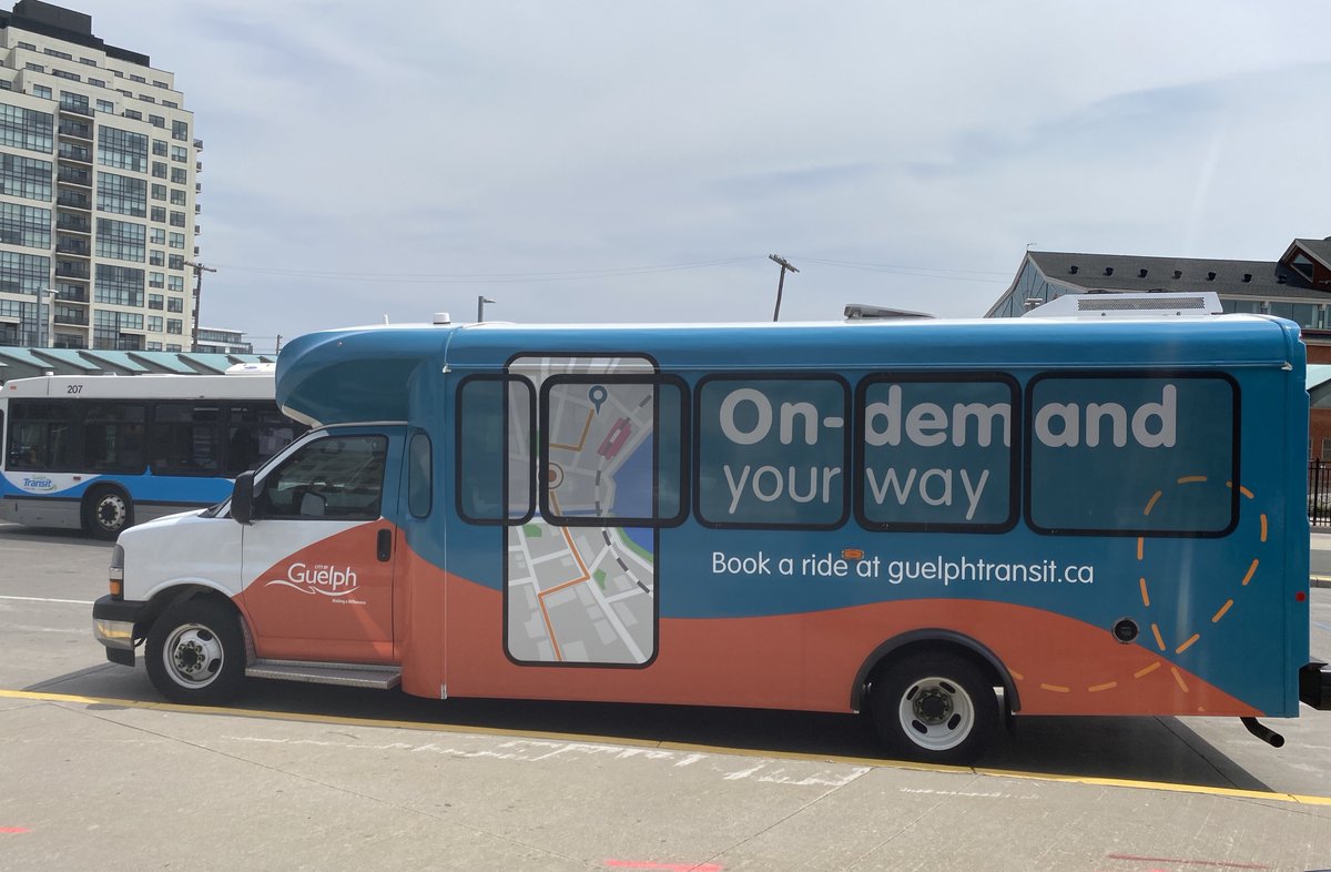 guelphtransit's tweet photo. Wow! Between May 2 and June 16, we've completed nearly 5,000 on-demand bus trips in #Guelph. That's a lot of rides. Have you tried out the service? Book a ride today! Here's how: https://t.co/XqhxjKkdza #OnDemandYourWay #transit #yourschedule https://t.co/COtVbEwly0