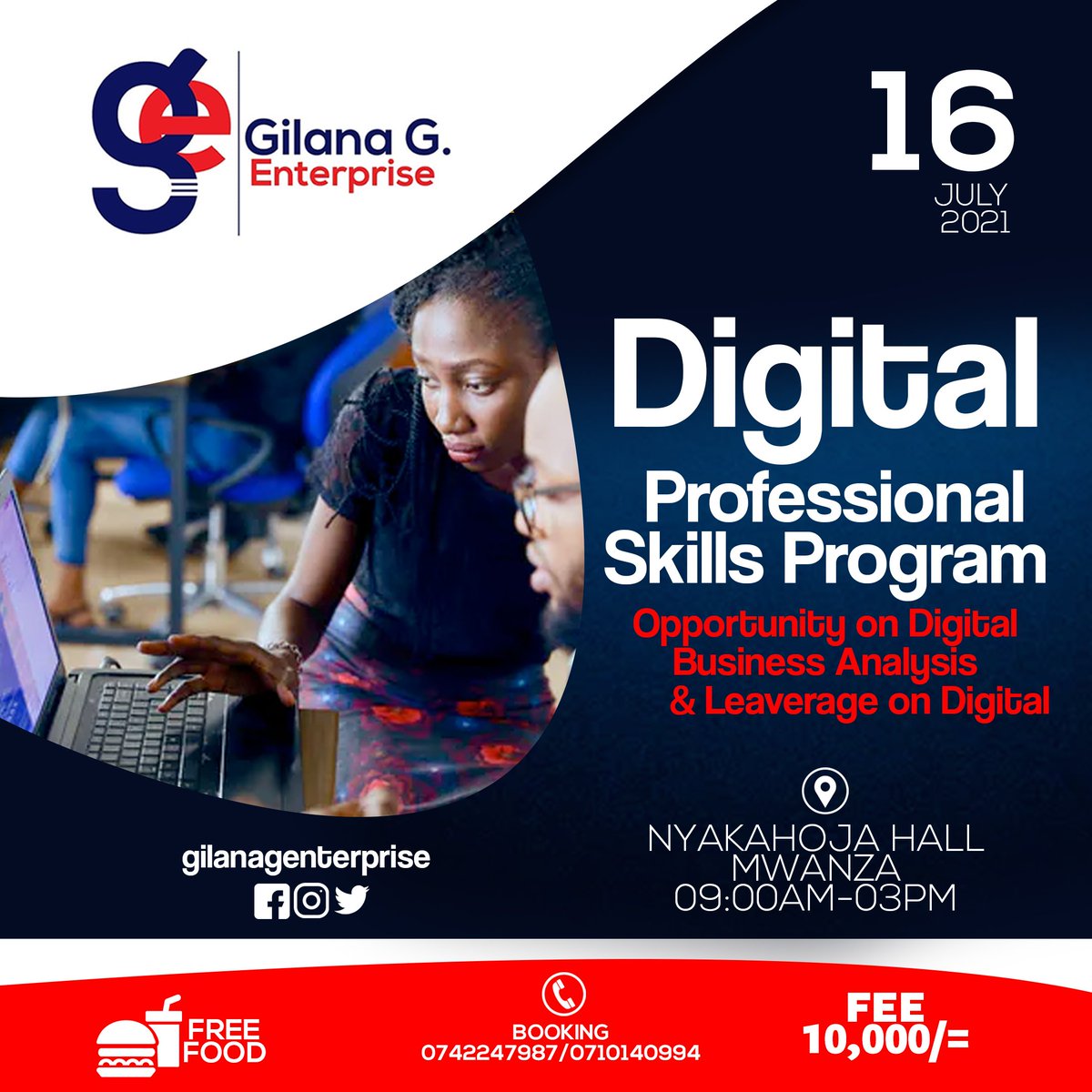GG_Enterprise's tweet photo. Habari Mwanza @GG_Enterprise Inakukaribisha ewe Kijana, Mjasiliamali, Mfanyabiashara, Mfanyakazi na Mwananchi katika Semina ya mafunzo ya Ukuaji wa Teknologia pamoja Uwekezaji Biashara, nunua Tiketi ya Ushiriki Tshs 10,000/= Kuanzia Leo mpaka 10/07/2021
#DPSJuly2021 #DPSProgram https://t.co/5vyQdRLvQW