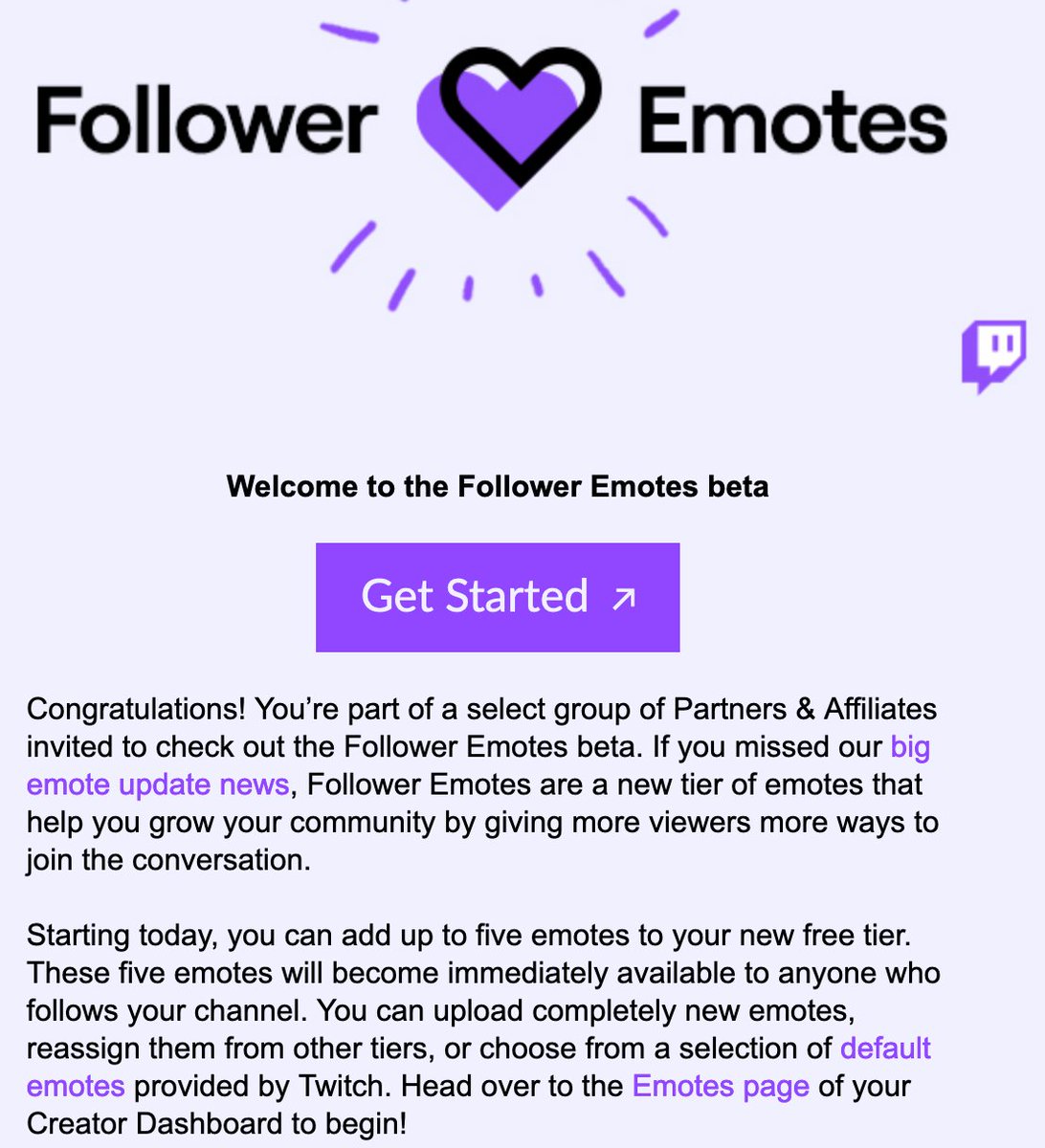 NeoRussell's tweet photo. Twitch giving Partners and Affiliates "Follower Emotes" now. You get to put 5 new emotes just for new followers. Seems good. #CurrentlyBeta #PartnerStatus https://t.co/sibHY6Dap4
