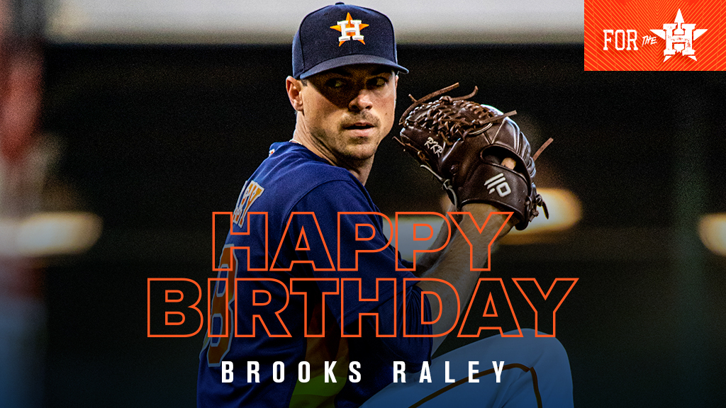 astros's tweet photo. Happy Birthday, @BrooksRaley! 🥳

#ForTheH https://t.co/UtNg4mTKq6