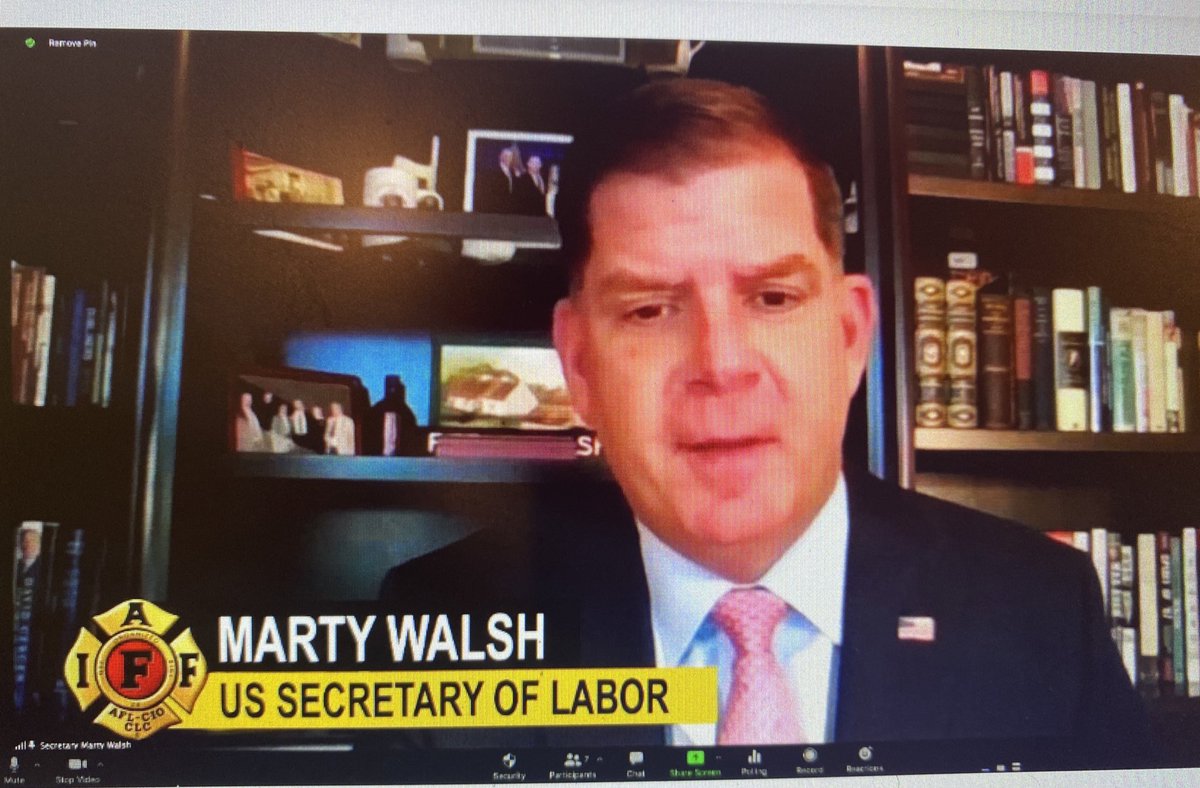 IAFFofficial's tweet image. “All #firefighters deserve a voice in their workplace. They deserve a voice concerning their health and safety and they also deserve a dignified retirement.” @SecMartyWalsh #IAFFLegCon2021 #firefightersfirst