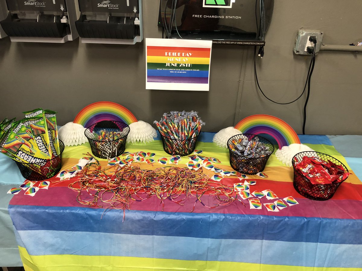 Rainbow treats and fun bracelets and stickers for Pride Day at 3801!
#D245PrideDay