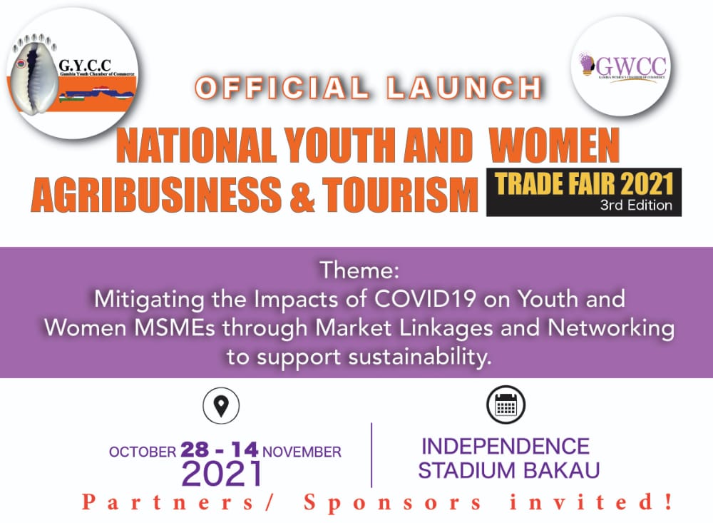 OFFICIAL LAUNCH!

The 3rd Edition of the National Youth &amp; Women Agribusiness and Tourism Trade Fair 2021
Join us to launch the most awaited event of the year

9th July,2021....

More info coming soon!!!!

#NyuTassehTradeFair2021
#GYWCC2021
