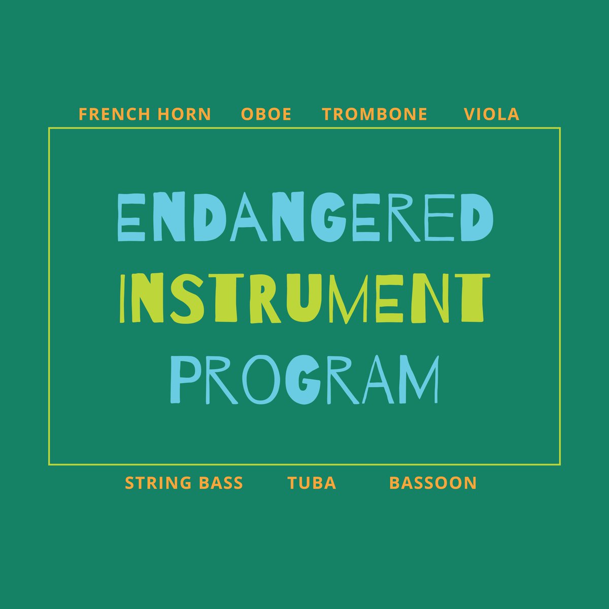 We are excited to announce the Endangered Instrument Program (EIP)! Reduced tuition rates are available for new pre-college students who enroll in lessons on the following instruments: oboe, bassoon, French horn, tuba, trombone, viola &amp; string bass. linktr.ee/depaulcmd