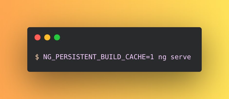 angular's tweet image. Angular v12.1 enables opt-in usage of the file system cache!

Add `NG_PERSISTENT_BUILD_CACHE=1` to any ng command to:
🧨 Turn on persistent build cache
♻️ Improve the build by caching build results on disk and re-use the result for future builds
