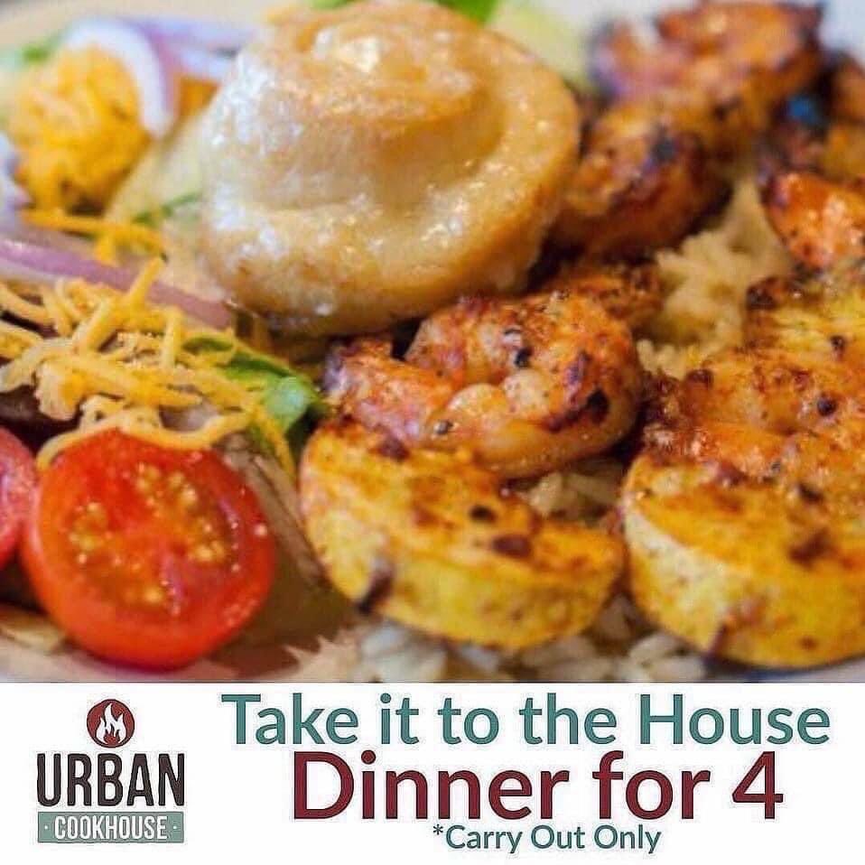 UrbanCookhouse's tweet photo. Need a hand with dinner tonight? 👉 Don’t forget Urban Cookhouse offers a Take it to the House Dinner for 4!!! #urbancookhouse #eatfresh #takeout #simplifiedlife #buylocaleaturban #UC https://t.co/vlUTgcTthv