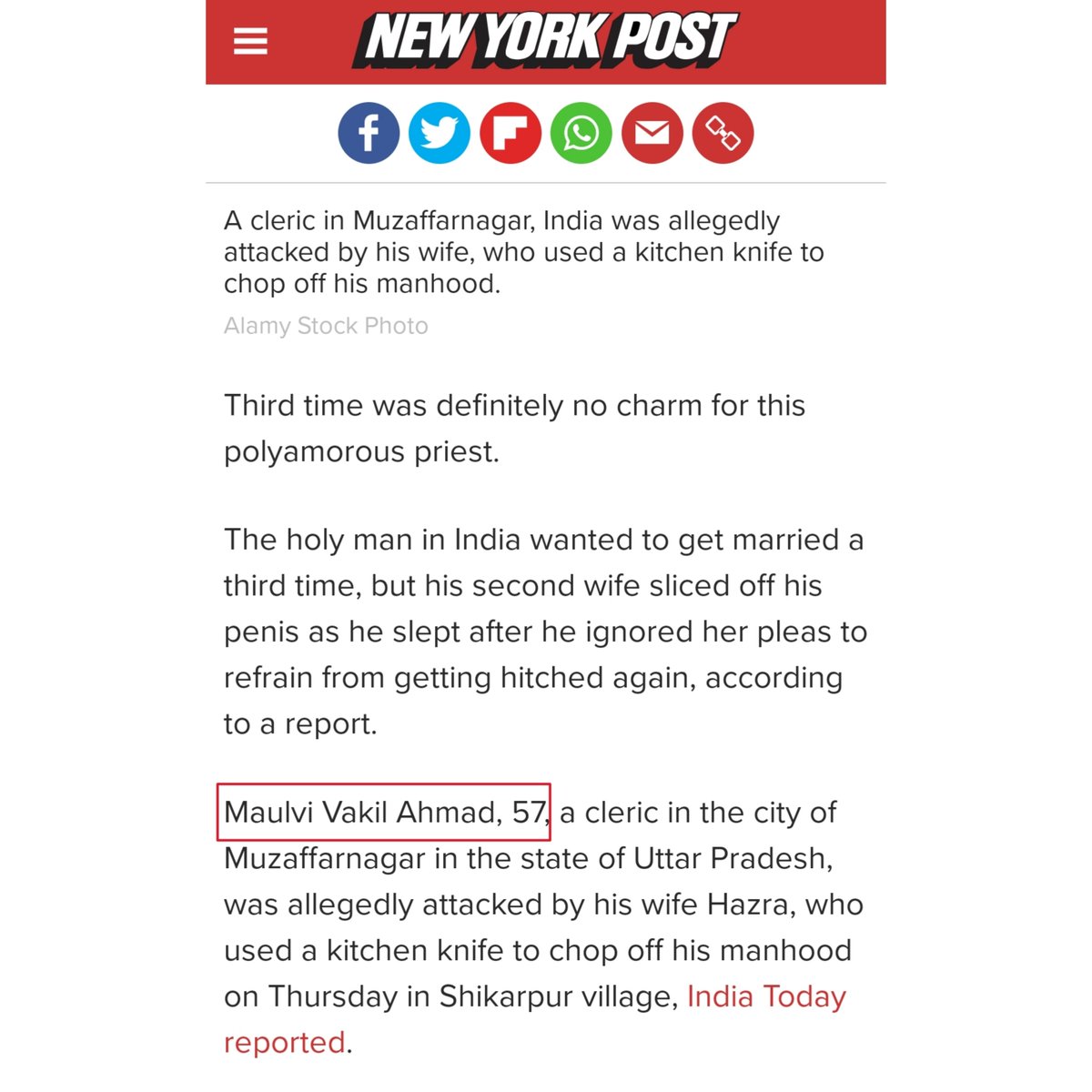 erbmjha's tweet image. His Name is &quot;Maulvi Vakil Ahmad&quot;, Look the picture selection of @nypost

Imagine the hatred for Hindus when it uses the word &quot;cleric&quot; in the article but uses a picture of Hindu &quot;priest&quot;. 

PEAK HINDUPHOBIA!