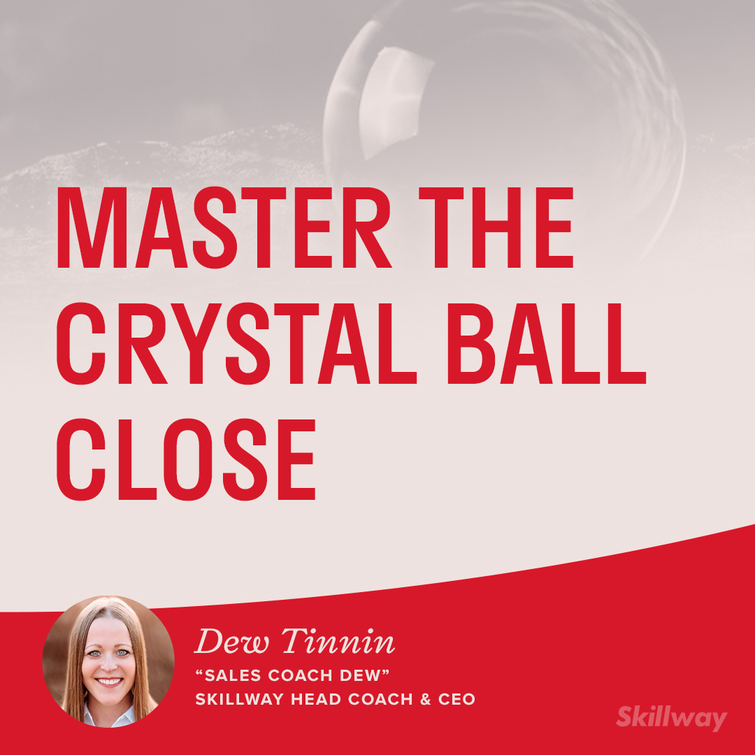 Your client is facing a decision, and their fear of the unknown could kill the deal. The Crystal Ball Close paints a picture of the future to help close the sale!

Learn how to leverage this technique by reading <a href="/SalesCoachDew/">Dew Tinnin</a>’s latest blog post: salescoachdew.com/crystal-ball-c…