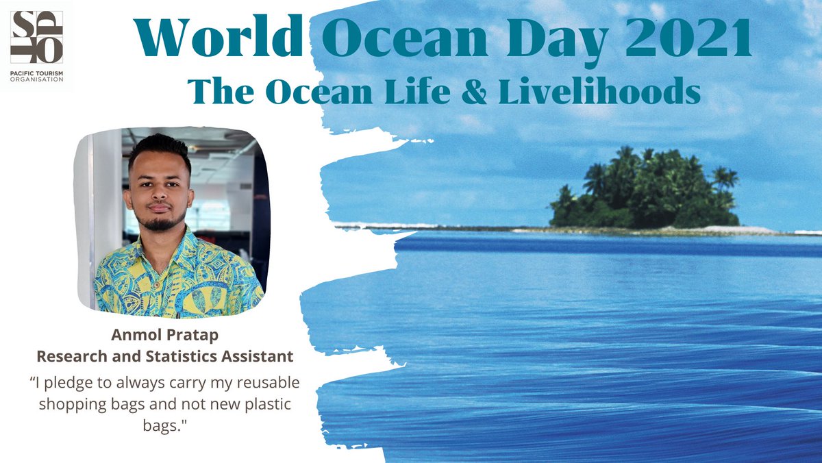 PacTourismOrg's tweet photo. I pledge to always carry my reusable shopping bags and not new plastic bags - Anmol Pratap #ocean #pacific #livelihoods #tourism #culture #awareness #future #bluepacific #UNOceanScienceDecade #WOD2021 #OceanScience #WorldOceansDay #OceansDecade #resilientpacific #SDG14 https://t.co/jFaqnjIAdn