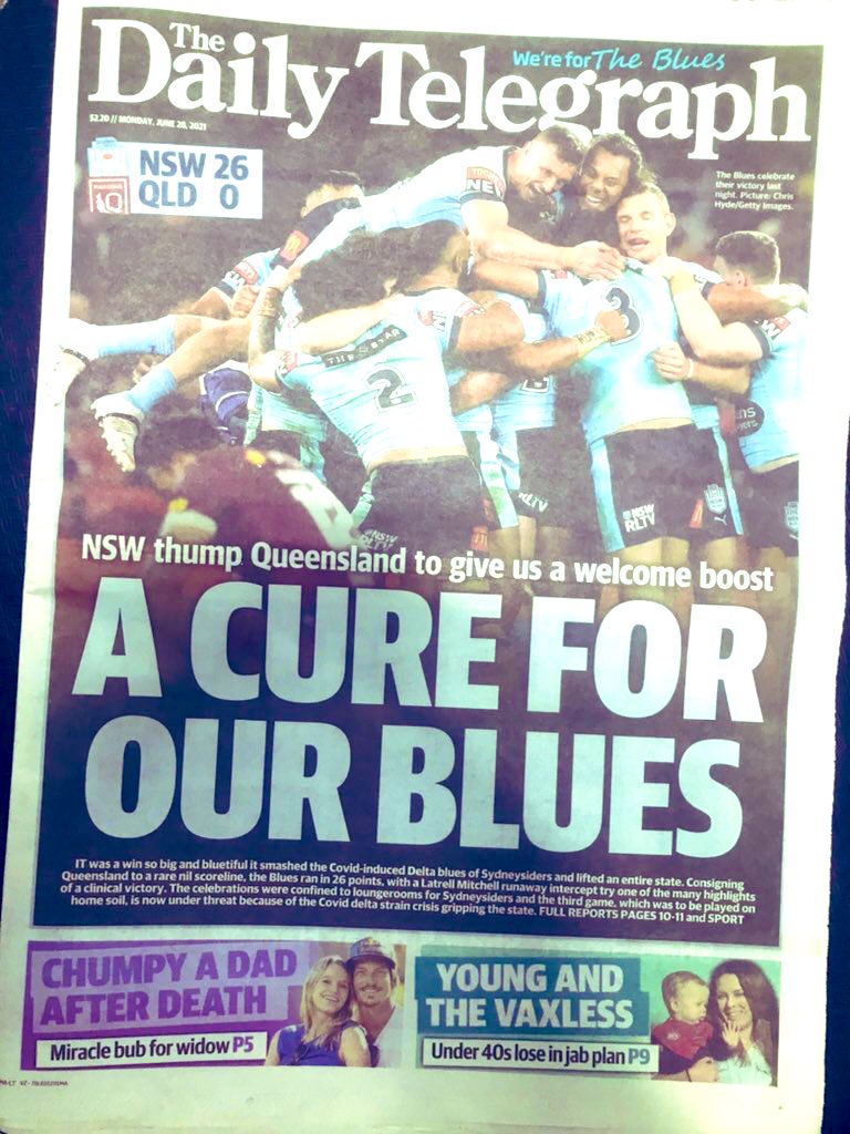 CoachGarnier's tweet photo. 2 salles, 2 ambiances…!#Sydney #Brisbane #TheDailyTelegraph 📰 😁
#TheCourierMail 🗞😢 @beinsports_FR #nswblues #QLDER https://t.co/QhEEGd1SCf