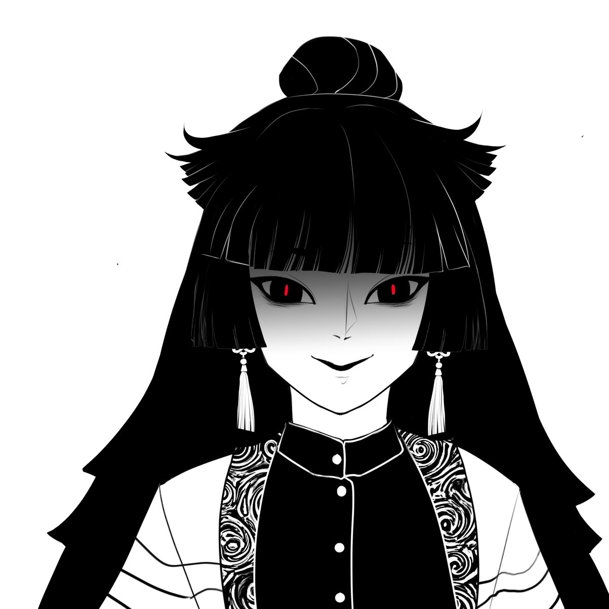 petri_cup's tweet photo. #kimetsunoyaiba #OC 
My demon girl from Kimetsu no Yaiba - Hayate Kirihime. Workaholic, doesn`t eat much cause “I HAVE DEADLINE TO FINISH HERE SO GET LOST”. Considering herself “the one and only demon with working rationality”. https://t.co/0tXIde0u5s