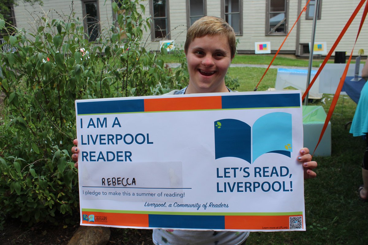LiverpoolPubLib's tweet photo. There's one last session to follow in these folks' steps on the Dinosaur Garden lawn for #LetsReadLiverpool Kickoff.
Staffers will be under the tent and pavilion from 6 to 8 p.m. Sign the big pledge and have fun!
https://t.co/I34U9MMkM3
#LiverpoolPublicLibrary #LPLSummerReads https://t.co/3JUEzk4y6C