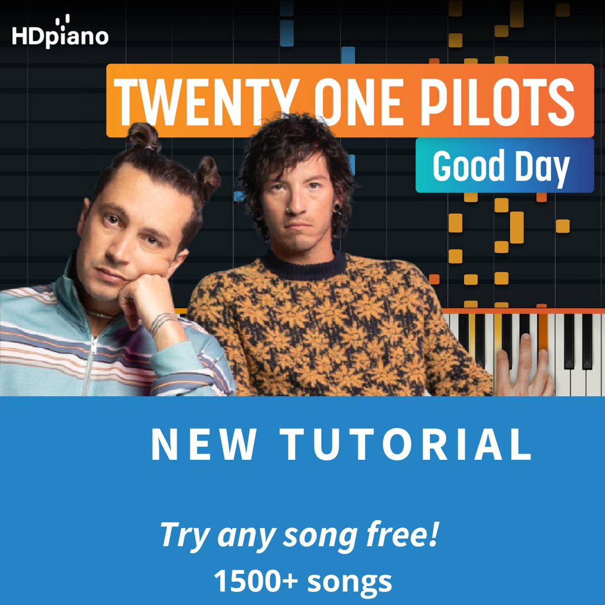 HDpiano's tweet image. This funky pop shuffle is the opening track of Twenty One Pilot's new album. It may remind you of Vulfpeck!

🎹 💖 🎵 Try it free on our site: bit.ly/3wcLtoI

#piano #pianotutorials #pianolessons #besttutorialsonline #music #twentyonepilots #goodday #pianolessons