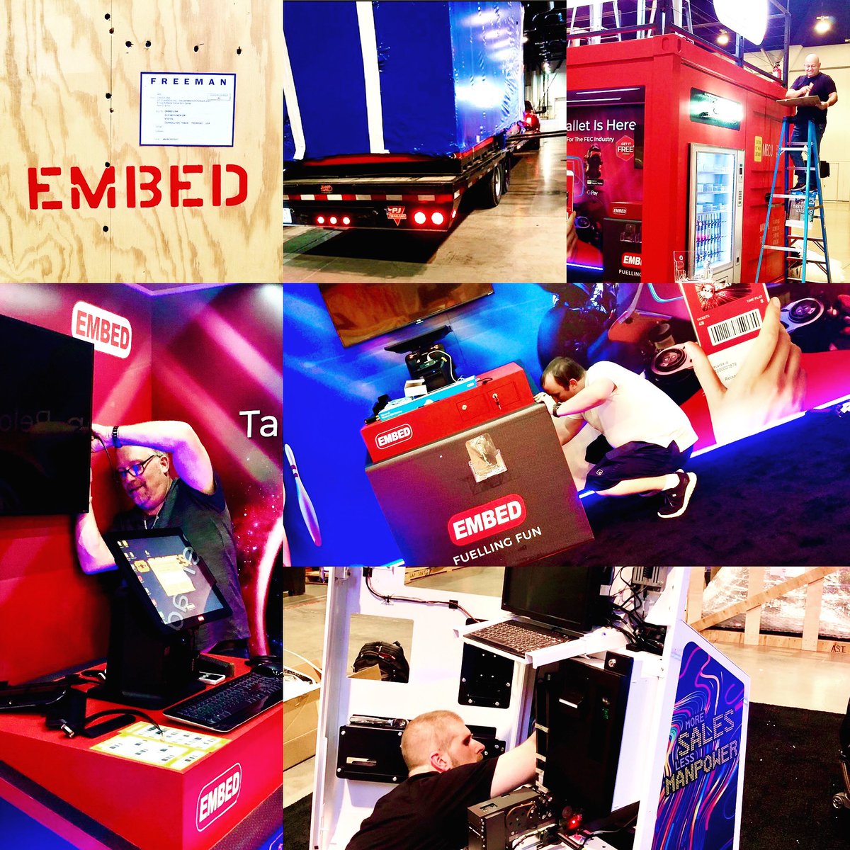 embedcard's tweet image. Our A-Team is busy preparing for tomorrow! We are thrilled to welcome you here at Amusement Expo.

Come and join us at booth #676 from June 30 to July 1, and see the refreshed look of Embed. See you!

#AEI21 #EmbedEvents #FunCrusaders #Amusement