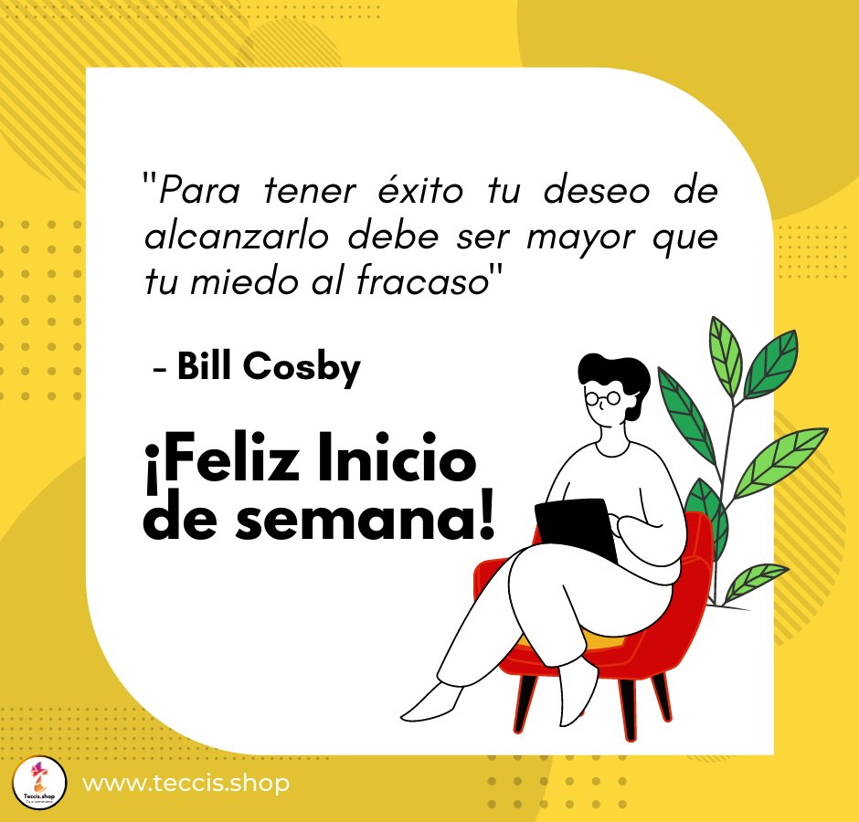 teccisshop's tweet photo. #FelizLunes
No tengas miedo al fracaso, ten miedo a no intentarlo
Visita nuestra página web y participa en lo que tenemos para ti.
.
.
.
#TeccisShop #Tuecommerce #nuevodia #nuevasemana #Frasesmotivacionales #Colombia #Bogota #Medellín #Cali #Bucaramanga #Barranquilla https://t.co/B5apwZe8tz