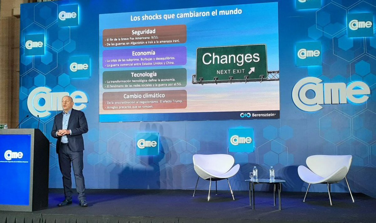 #Ahora el analista político <a href="/SBerensztein/">Sergio Berensztein</a> brinda su disertación sobre “El desafío argentino ante un mundo en plena recuperación”.
#CAMEesPyme