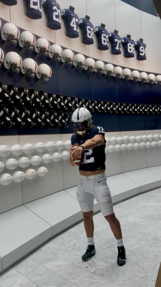josh12owen's tweet photo. Had a great visit to Penn State!  Huge thanks to the coaching staff and @Coach_Yurcich for showing me an unrivaled time.
#WEARE https://t.co/wrc0hMOqIg