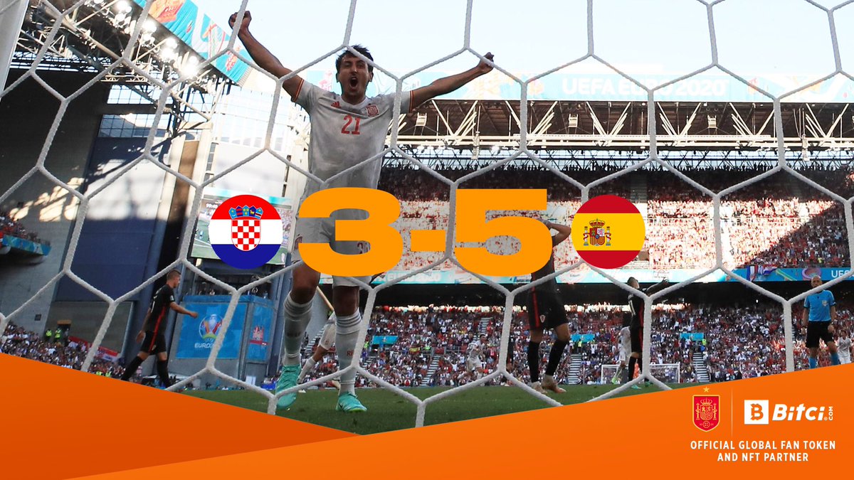 😍 When Spain qualified for quarter-final with an epic match, we celebrate like Oyarzabal! Vamos! 🇪🇸