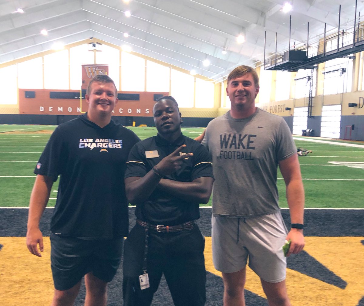 Our @WakeFB #prodeacs have definitely shown lots of love this off season. Love to see our guys @jngilliam_ of the @Chargers and @respectthebenz of the @Colts. Keep grinding fellas!!!