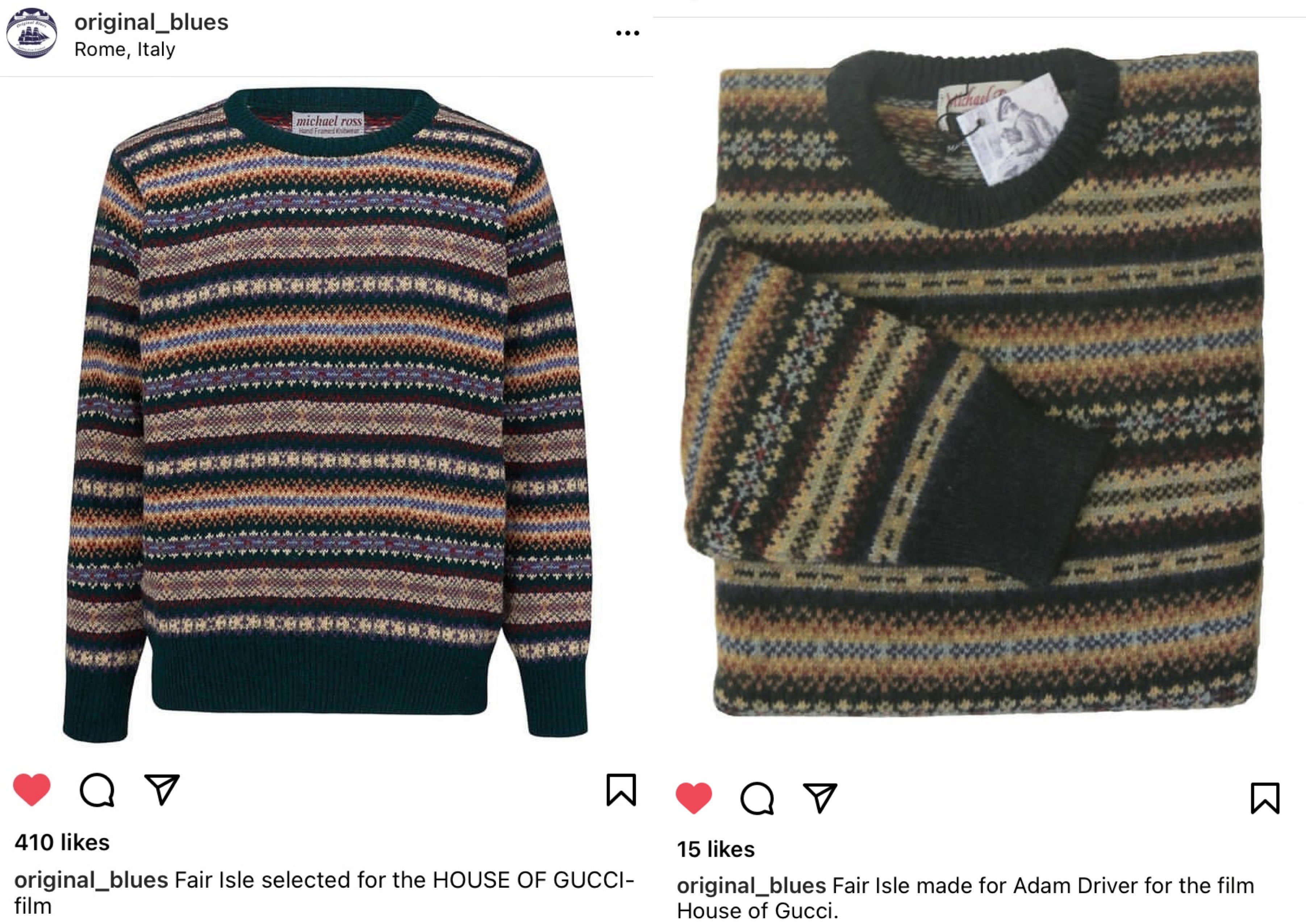 Adam Driver Central on X The way bespoke Fair Isle sweaters were made for Adam Driver for House of Gucci https t SidA6GrxwR https t uwmlnYIqNe X