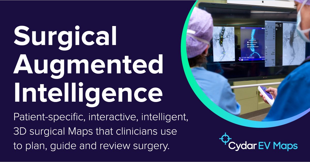 Tomorrow's technology for today's surgery. 
Explore the benefits of Cydar EV Maps.
#TomorrowsTechnology #SurgicalAugmentedIntelligence #CydarEVMaps #IntelligentMaps #ImageGuidedSurgery