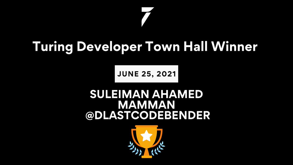 turingcom's tweet image. Congratulations to @DLastCodeBender for winning last week's #TuringDevTownhall Twitter contest! 🏆
Each week potential Turing developers join the townhall to learn more about upcoming Turing opportunities and how to build their skills.
Apply today at Turing.com/jobs 🙌