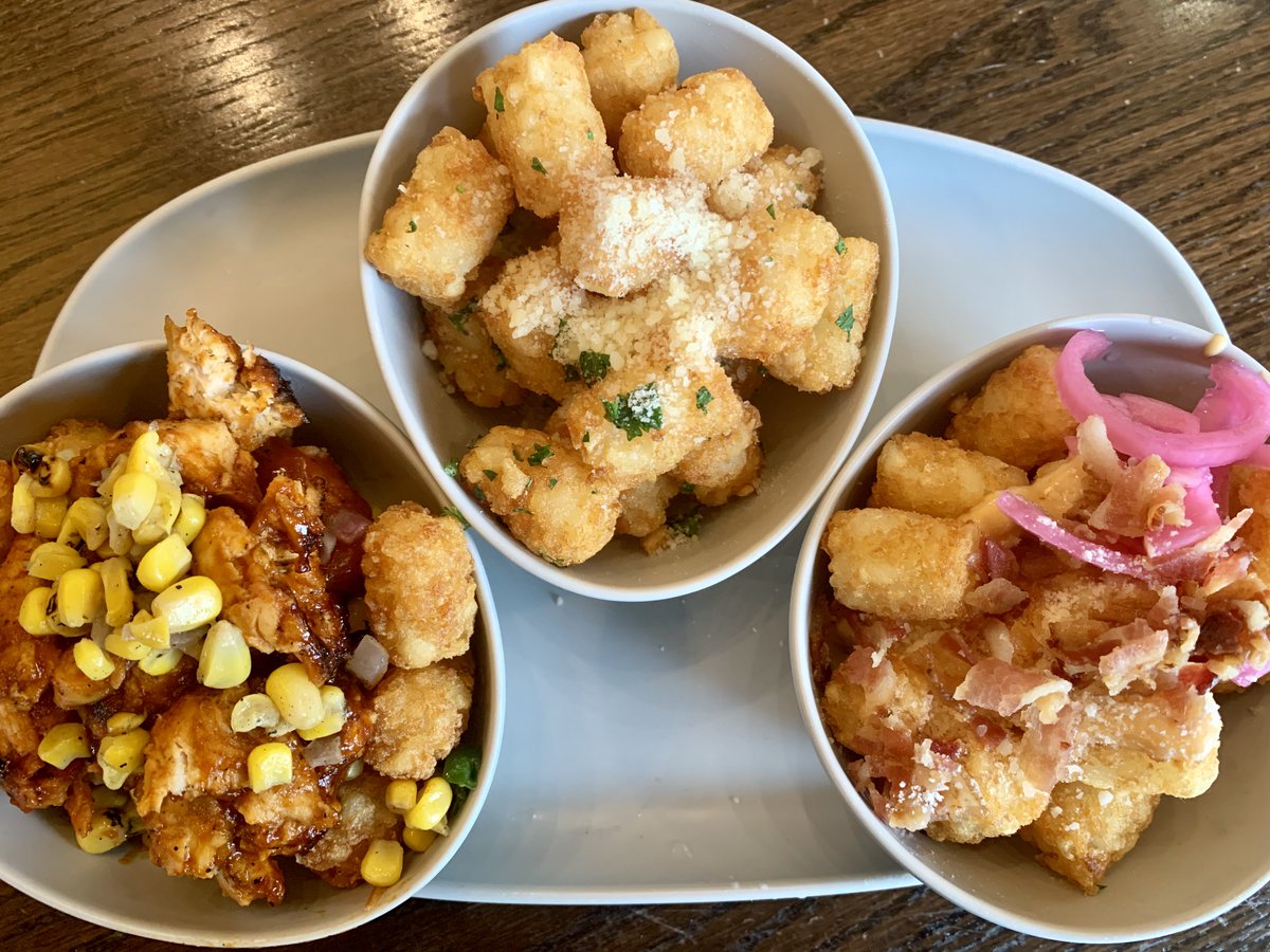 WahlPittsburgh's tweet photo. So many tots! Stop by #Wahlburgers tonight and have a Tots Flight to share with your crew or to keep all to yourself! #TotsFlight https://t.co/bXIMKOcyaM