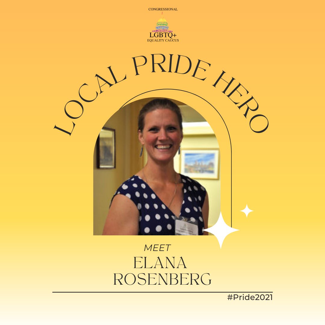 As we wrap up #Pride2021 , I’m proud to honor Elana Rosenberg as a #LocalPrideHero. Elana is the executive director for Youth Pride Inc., and an incredible advocate for LGBTQ+ people.