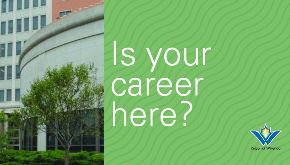 Are you looking for a rewarding #career in serving, engaging and inspiring residents of Waterloo Region ? If you’re interested in helping us build a world-class community, check out and apply to one of our current opportunities: regionofwaterloo.ca/jobs