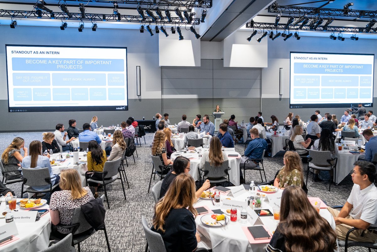 ArthrexCareers's tweet photo. Last week, we celebrated the contributions of our summer interns and co-ops with a luncheon at our global headquarters campus. See our internship and co-op opportunities: https://t.co/uvOnlOwVL1 https://t.co/kNoJbLemHM