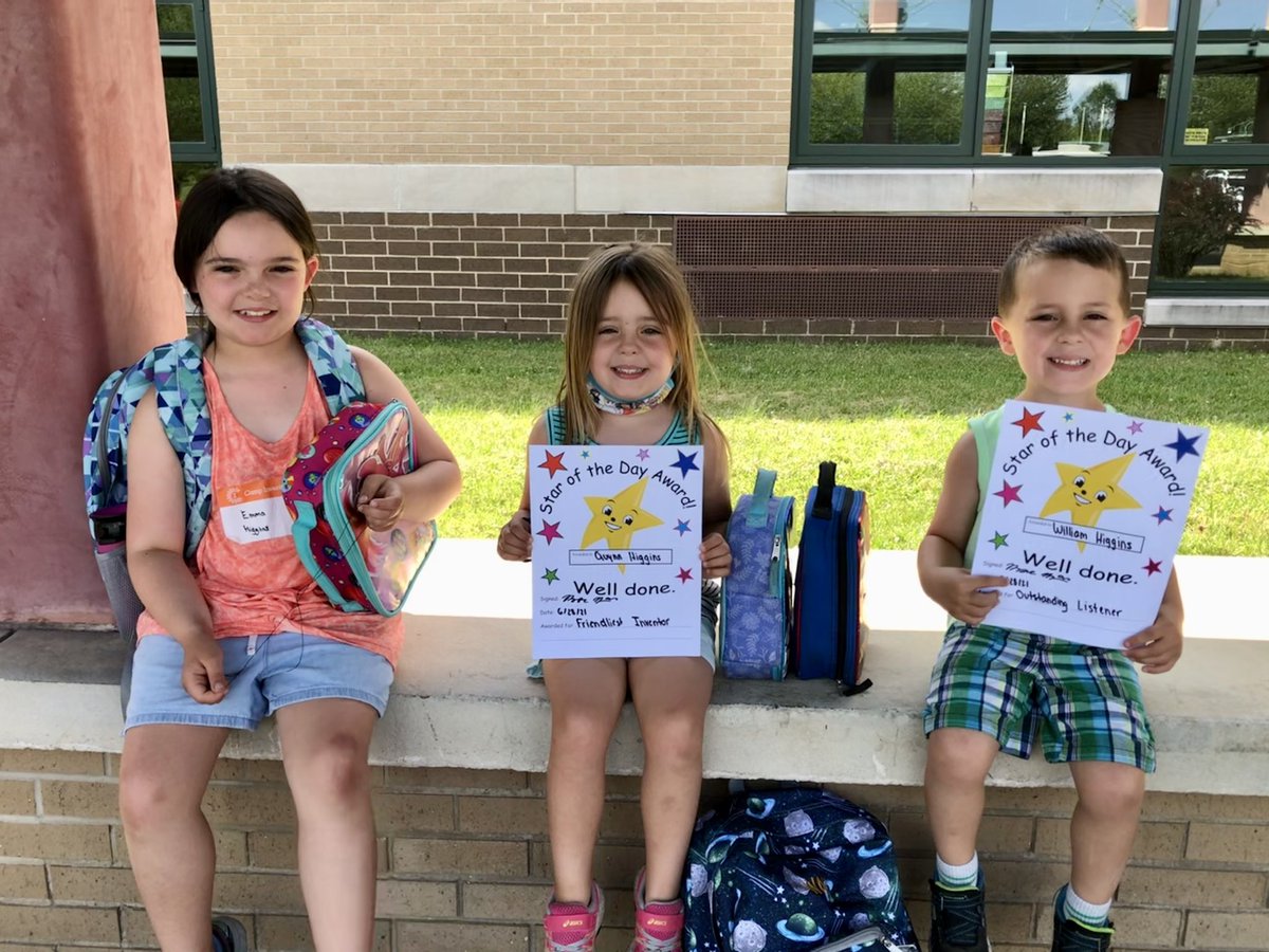 MrsHigginsClass's tweet photo. First day of @CampInvention was a success - three happy campers! I used to teach at this camp for many years. I couldn’t wait until my own kiddos were old enough to become inventors! @DevlinRenee https://t.co/GV8PpVYqcJ