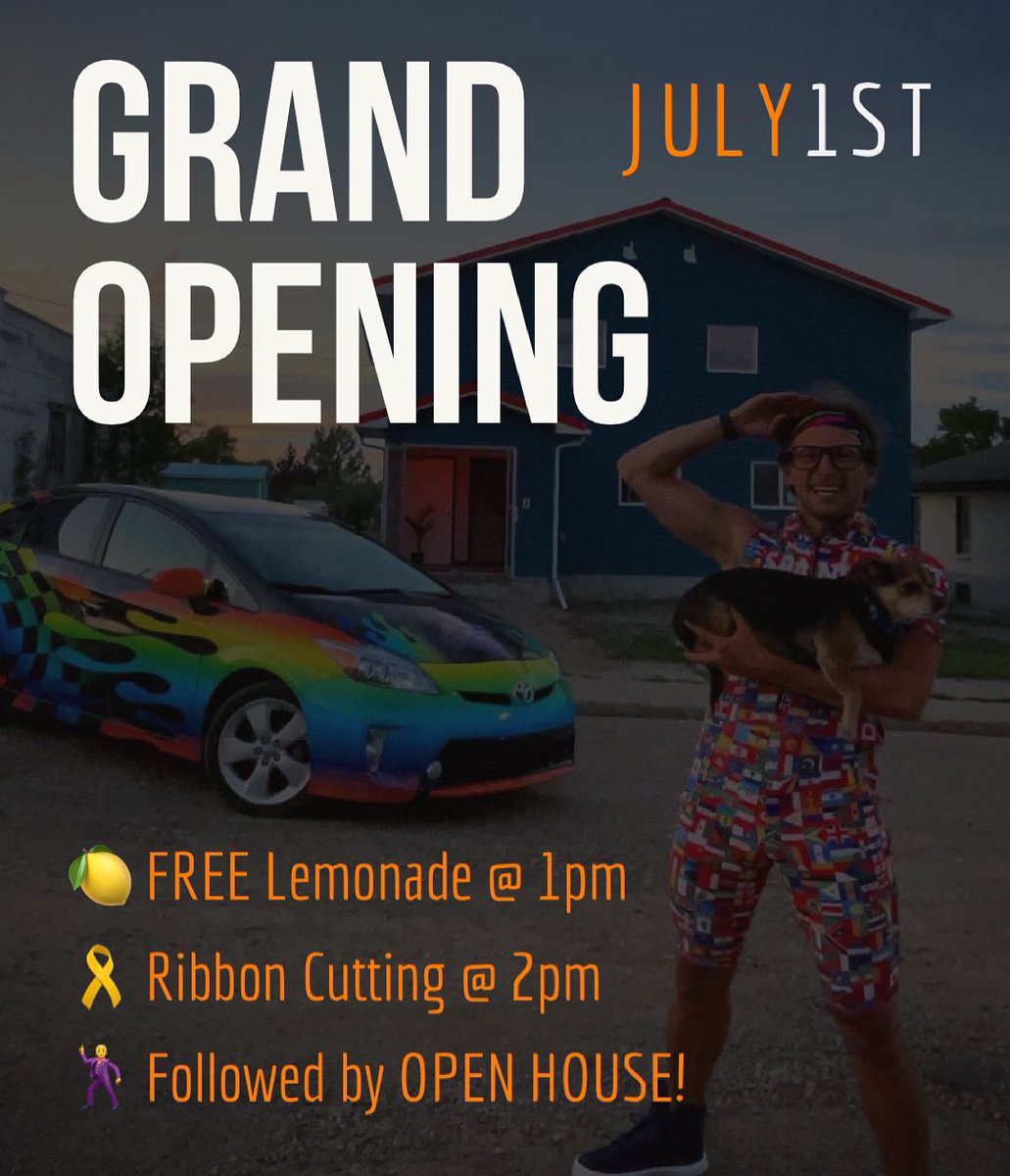 StudioOnMainca's tweet photo. 🎈See you July 1 at the #GrandOpening! 
🍋 FREE Lemonade @ 1pm 🍋
🎗 Ribbon cutting with mayor @ 2pm 🎗
🕺 Followed by #OpenHouse 🏠 https://t.co/JA2MjpApY5