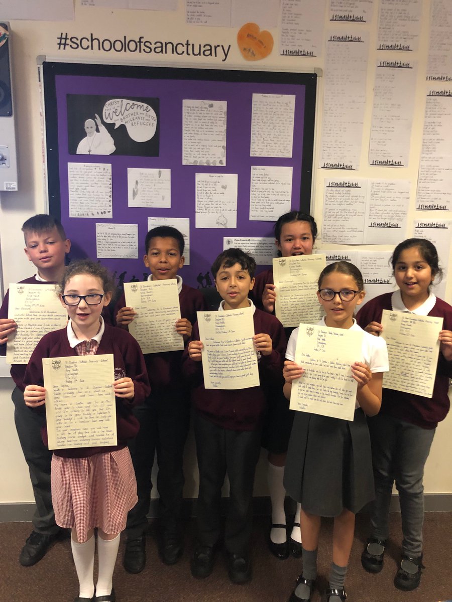 dunstan_st's tweet photo. @DunstansPrimary Today , Year 5 have written letters of welcome to the lucky reception children who will be joining our fabulous school in September #buddies #transition https://t.co/gjbtLgQyB2