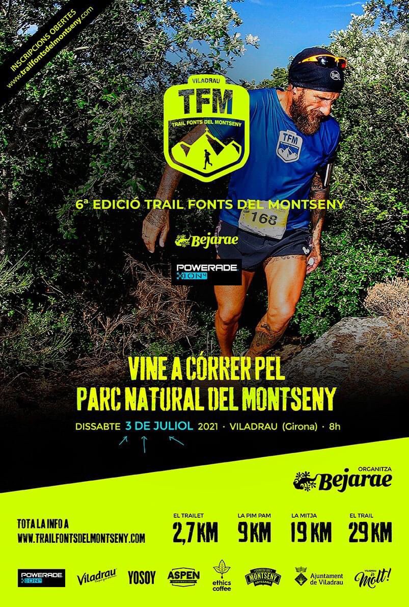 RECORDEM‼️

⛰️🏃‍♂️🏃‍♀️ 6ª TRAIL FONTS DEL MONTSENY

🗓️Dissabte 3 de juliol
⏰8 hores
📍Pavelló

▶️El Trailet-2,7K (nens/es)
▶️La Pim Pam-9K
▶️La Mitja-19K
▶️El Trail-29K

<a href="/TrailMontseny/">Trail Fonts Montseny</a> 
#tfm2021 #trailfontsdelmontseny #TrailFontsDelMontseny2021 #Montseny #Viladrau  #Viladrauésesport