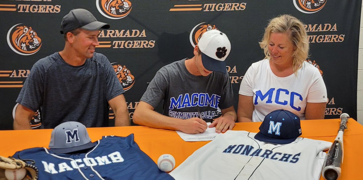 Congratulations Jadon Hill on continuing his academic and athletic career as part of the Macomb Community College baseball team. We are proud of you.