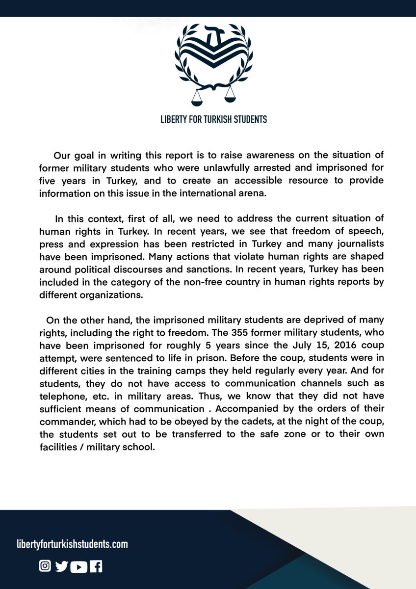 LibertyTurkish's tweet photo. What is the content of first report? Quel est le contenu du premier rapport ?
@carlottagall @esinclairwebb @UNIndepJudges @hannahluci
#justice, #humanrights, #students, #libertyforturkishstudents, #thetruhts, #freedomforstudents, https://t.co/qBYgaa9l0D