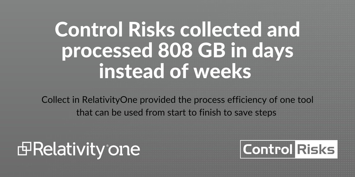 RelativityHQ's tweet photo. "The setup of Collect within #RelativityOne is a fairly quick process; the longest part is getting the client to approve the process and the client creation of the Azure application on their end." - Liraz Kolnik, @Control_Risks https://t.co/3KjKeV6W05 https://t.co/mKOOURPPqb