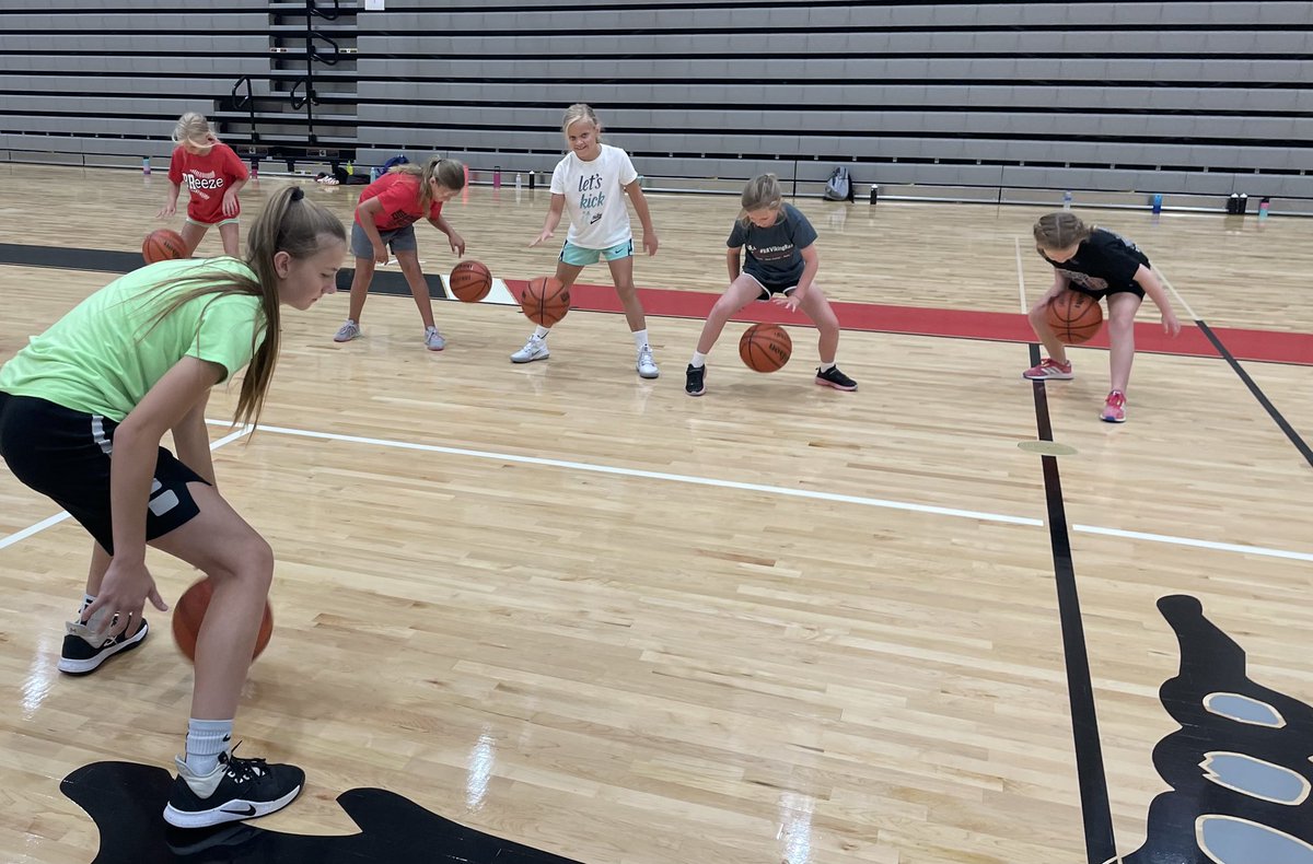 LadyVikingBask1's tweet image. We had some great energy at our first day of kids camp! We can’t wait to see everyone again tomorrow and don’t forget our spirit day tomorrow is favorite sports team/jersey day!