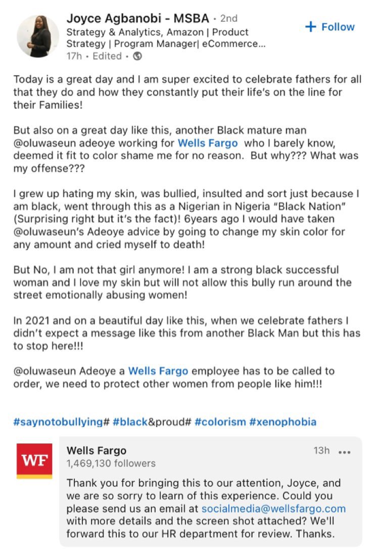 And that’s how this man lost his job.
Or will most likely lose his job.

Guys please let’s all be careful on making unnecessary comments on people’s page on social media.

It could ruin your life. Pls tell others.