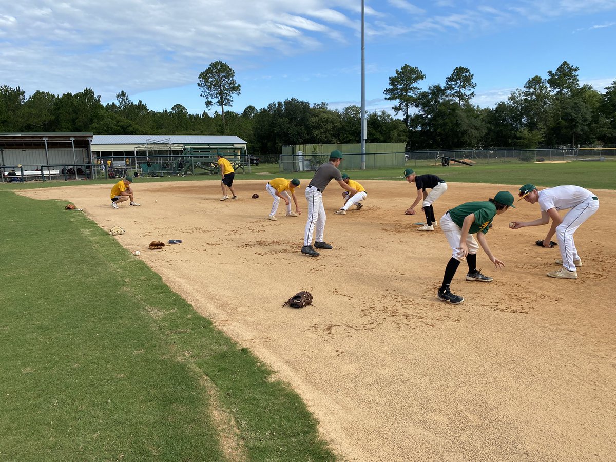 Yulee__Baseball's tweet photo. Infielders getting in some defensive work after morning workouts! #Grindin #WinEachRep https://t.co/sh0VM82VvB