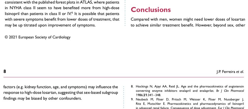 GiuseppeGalati_'s tweet photo. New analysis of historical RCT #HEAAL on #Losartan in #HF shows no benefit on major outcome of higher dosage in #women the opposite of #men
Another confirmation that 👱♀️ are not little 👨🦰
@DrMarthaGulati @DBelardoMD @markcpetrie20 @FaiezZANNAD @DLBHATTMD
https://t.co/2iHCMKQuLz https://t.co/gKO9HSfhBc