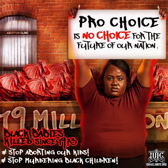 BishopNathanyel's tweet photo. Since 1973 #Black #women have murdered over 19 Million Children through #Abortions! At #IUIC we are holding our sisters accountable for their actions! We must learn at https://t.co/LDJLWBqjFJ #StopAbortion #AbortionIsMurder #ProChoiceIsProMurder #ThouShallNotKill https://t.co/XIXWXcAPzA