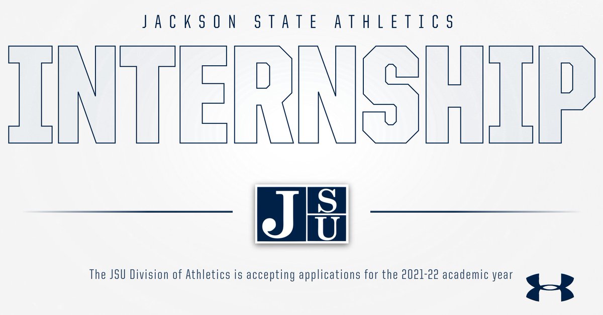 GoJSUTigers's tweet photo. The Jackson State Division of Athletics is accepting internship applications for the 2021-22 academic year❗ 

🔴 Marketing
🔴 Promotions
🔴 Writing
🔴 Graphic Design
🔴 Game Day Operations

Application ➡️ https://t.co/VowCAQZMa2

Internships are open to ALL majors. 

#IBelieve https://t.co/acQPGmdMqb