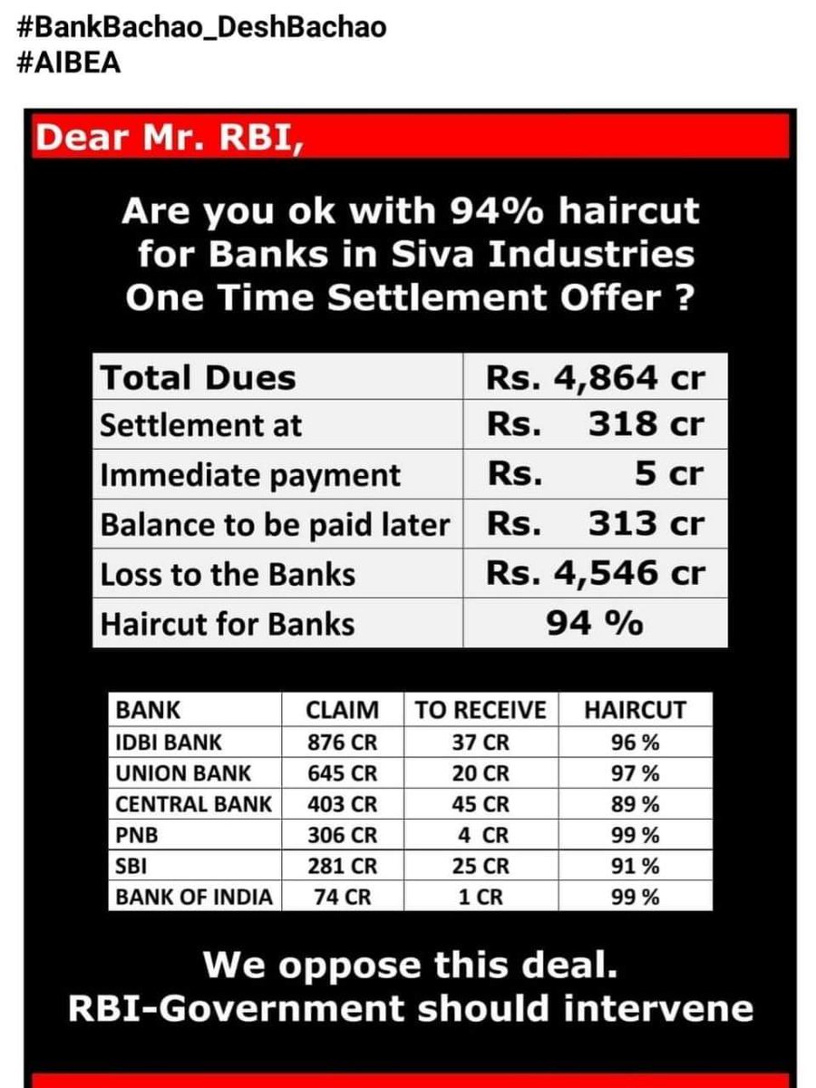 joshi_rahul1's tweet photo. How can we small borrowers will continue with this type of double standard policy.@nsitharamanoffc @RBI @PMOIndia @PTI_News https://t.co/k9RvfQ7cm3