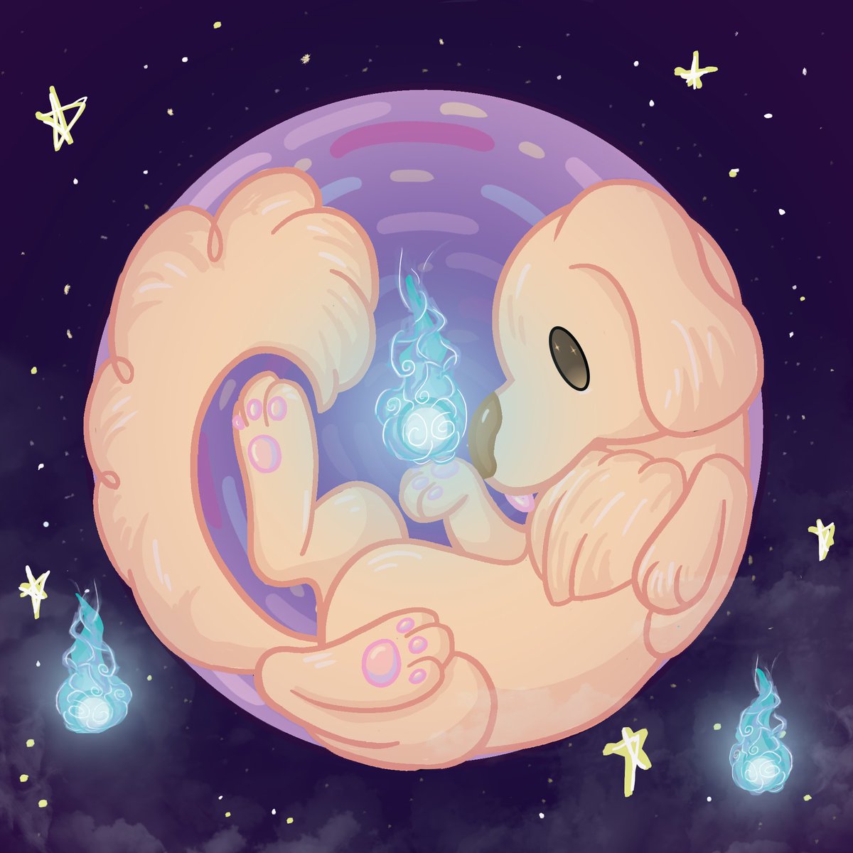 wakman_vtr's tweet photo. it's ben long time since last post of art and canvas... so here is here.. my paint of spirited puppy... https://t.co/KdWKiqHrTB