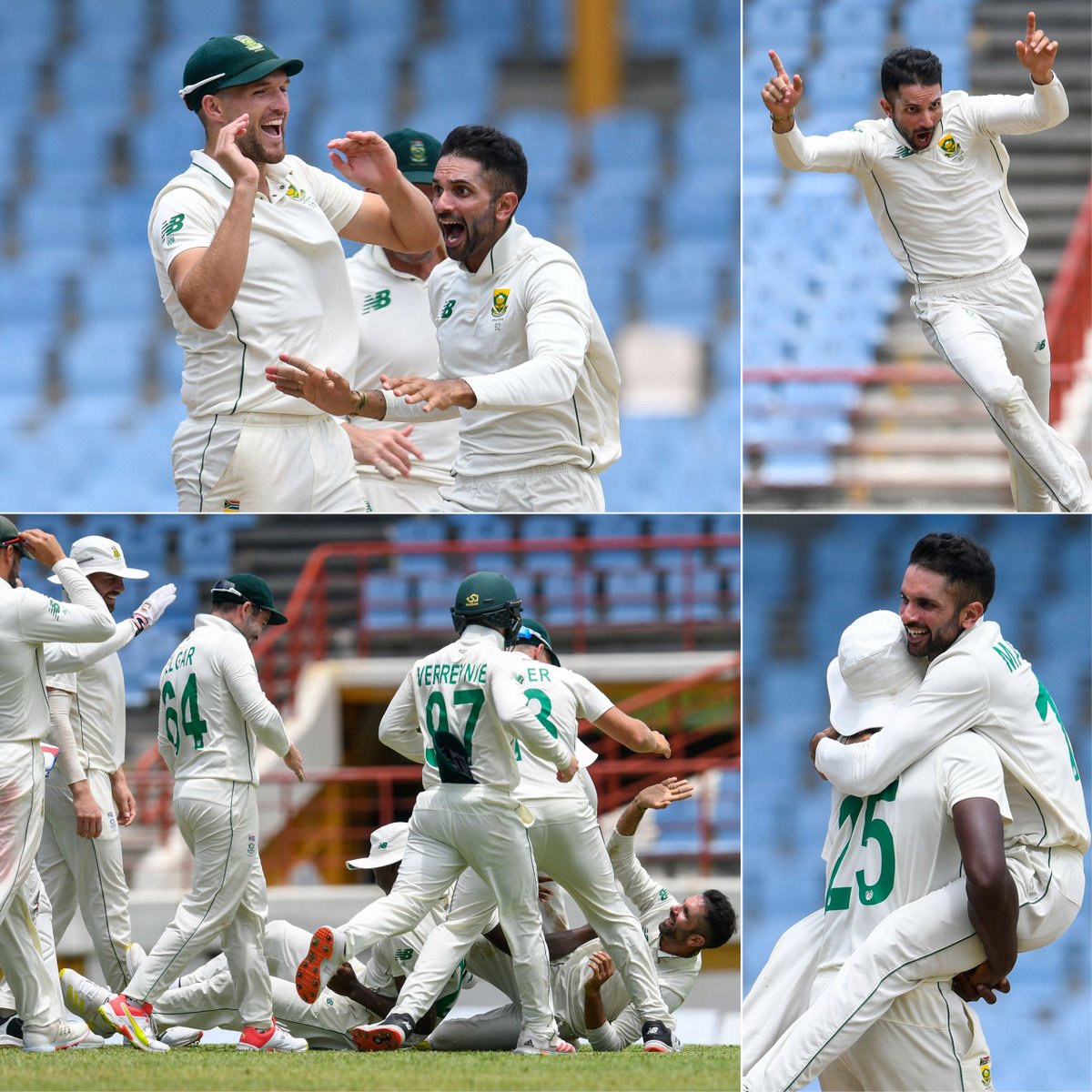 cricinfo's tweet photo. HAT-TRICK SCENES 🎉 https://t.co/ylltO51ROc